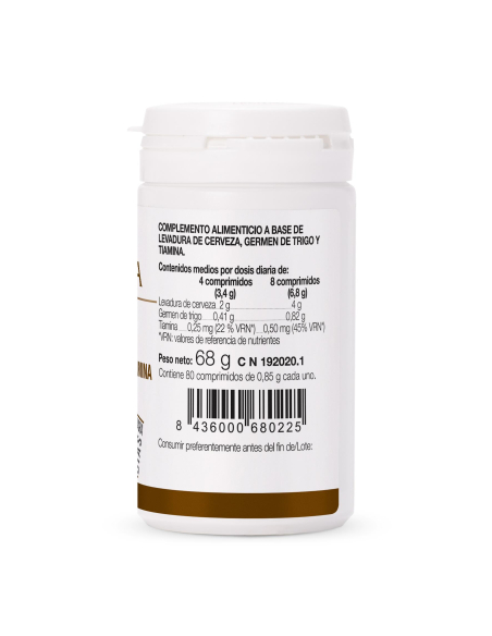 Ana María la Justicia - LEV.CERVEZA+GERMEN TRIGO+ TIAMINA (B1) 80 COMPRIMIDOS