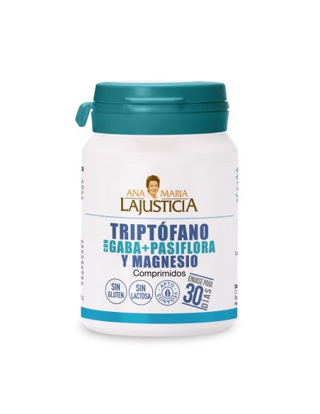 Ana María la Justicia - TRIPTOFANO CON GABA + PASIFLORA Y MAGNESIO 60 COMPRIMIDOS