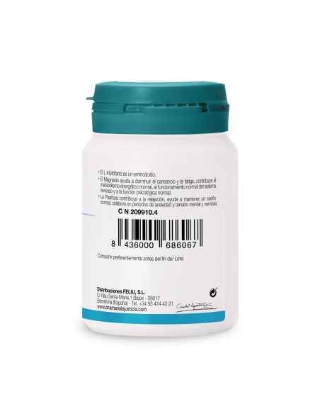 Ana María la Justicia - TRIPTOFANO CON GABA + PASIFLORA Y MAGNESIO 60 COMPRIMIDOS