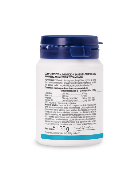Ana María la Justicia - TRIPTOFANO CON MELATONINA + MAGNESIO Y VIT. B6 60 COMPRIMIDOS