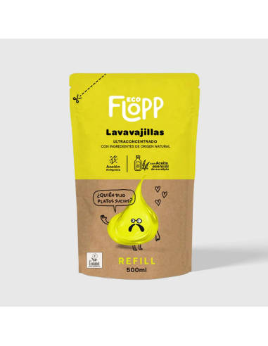 Flopp - FLOPP LAVAVAJILLAS MANUAL ECOLÓGICO REFILL 500 ML.