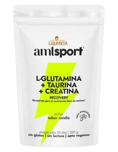 AML Sport - L-GLUTAMINA + TAURINA + CREATINA (590 gr) Sabor sandía AMLSPORT