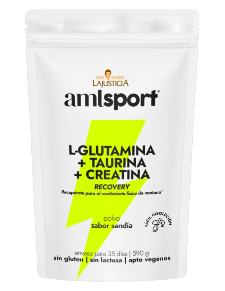 AML Sport - L-GLUTAMINA + TAURINA + CREATINA (590 gr) Sabor sandía AMLSPORT