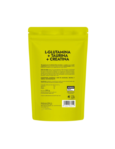 AML Sport - L-GLUTAMINA + TAURINA + CREATINA (590 gr) Sabor sandía AMLSPORT