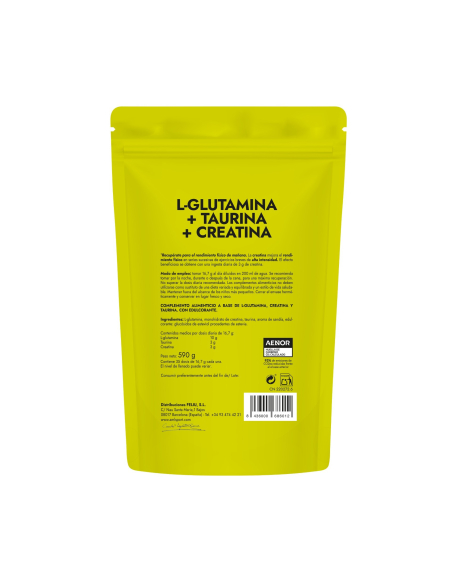 AML Sport - L-GLUTAMINA + TAURINA + CREATINA (590 gr) Sabor sandía AMLSPORT