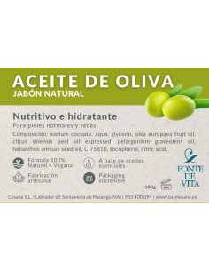 Fonte de Vita - JABON ACEITE OLIVA 100 GRS. 100% NATURAL