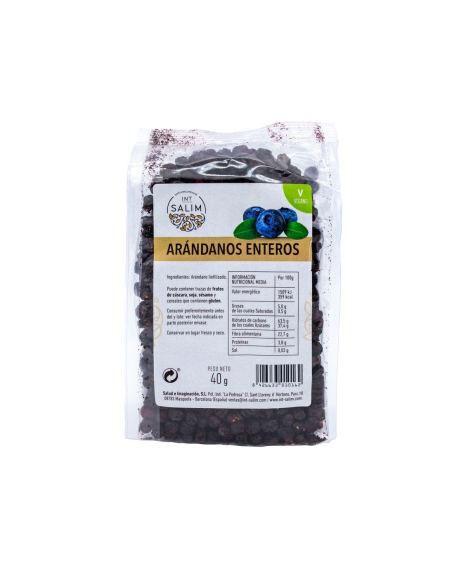 Int-Salim - ARANDANO NEGRO ENTERO LIOFILIZADO 40 GRS. INT-SALIM
