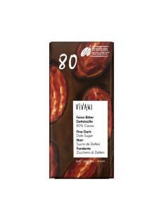 Vivani Chocolat - VIVANI CHOCOLATE NEGRO 80% ENDULZADO CON DÁTIL 80GR. BIO