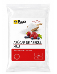 RAAB VITALFOOD - AZUCAR DE ABEDUL (XILITOL) BOLSA 750 GRS.(CONVENCIONAL)
