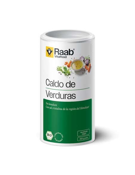 RAAB VITALFOOD - CALDO DE VERDURAS SIN LEVADURA POLVO BOTE 350 GRS. (BIO)