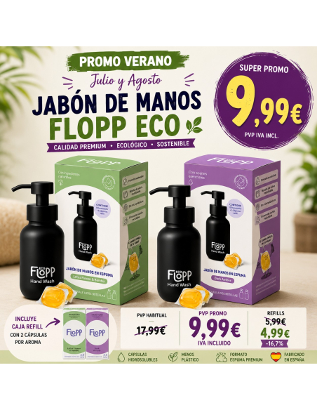 Flopp - FLOPP KIT JABON MANOS DARK AMBER REFILL 2 CAPSULAS