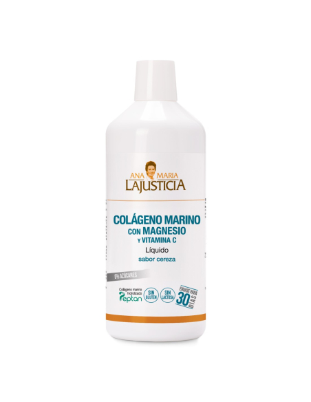 Ana María la Justicia - COLÁGENO MARINO CON MAGENESIO + VIT.C SABOR CEREZA 1L