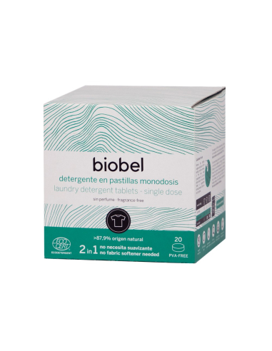 Biobel - DETERGENTE EN PASTILLAS MONODOSIS BIOBEL 20 UD.