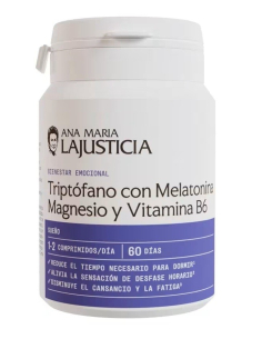 Ana María la Justicia - TRIPTOFANO CON MELATONINA + MAGNESIO Y VIT. B6 60 COMPRIMIDOS
