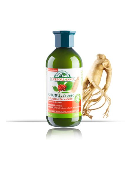 Corpore Sano - CHAMPU GINSENG Y GINKO  300 ML.(REFORZANTE)