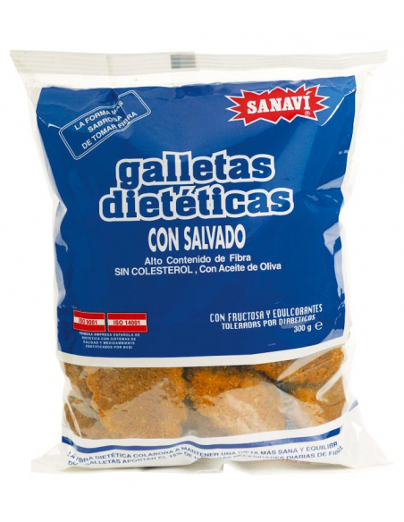 Sanavi - GALLETAS DIETETICAS CON SALVADO 300 GRS.