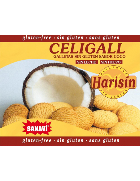 Sanavi - CELIGALL GALLETAS COCO SIN GLUTEN 150 GR.
