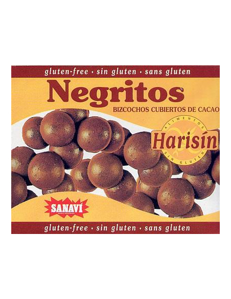 Sanavi - NEGRITOS BIZCOCHOS CON CHOCOLATE SIN GLUTEN 150 GR.
