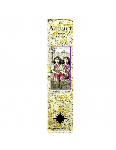 Radhe Shyam - PACK INCIENSO ACCIMUT 6 X 15 STICKS  GEMINIS- LIMON