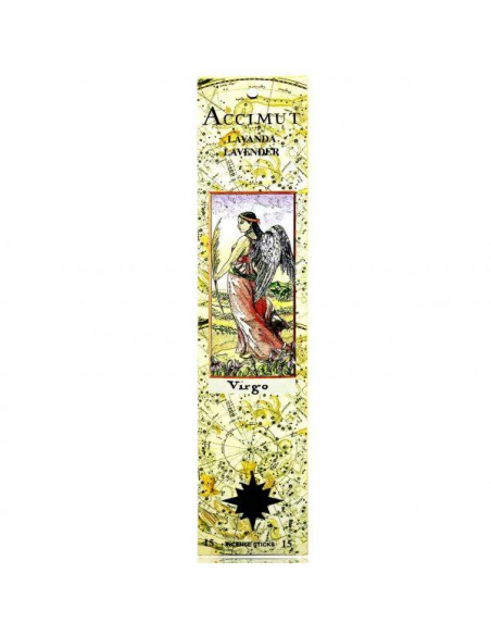 Radhe Shyam - PACK INCIENSO ACCIMUT 6 X 15 STICKS VIRGO- LAVANDA