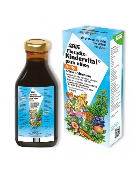 Salus - JARABE KINDERVITAL para niños FRUITY 250 ML.