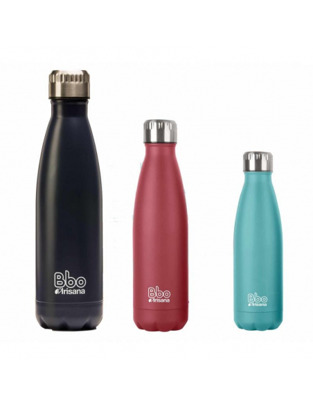 BBO Irisana - BOTELLA BBO IRISANA TERMO ACERO INOXIDABLE 350 ML. TURQUESA + funda 72.BBO7.350