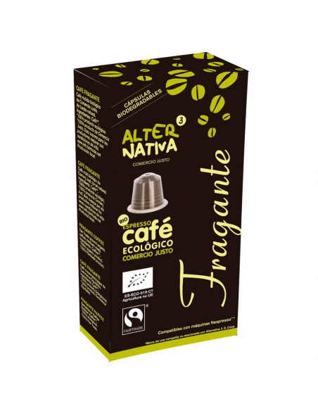 ALTERNATIVA 3 - CAPSULAS TUV CAFE FRAGANTE BIO 10 UDS. 5 GRS.