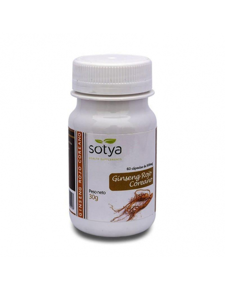 Sotya - GINSENG ROJO COREANO 500 MG. 60 CAPSULAS