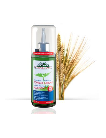Corpore Sano - TONICO CAPILAR REFORZANTE GERMEN TRIGO ABEDUL Y QUINA 200 ML.