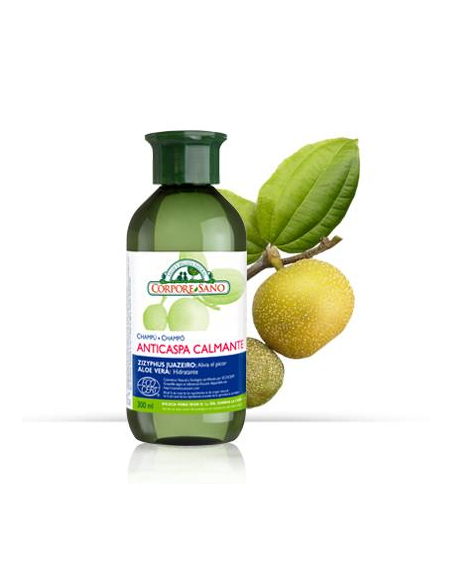 Corpore Sano - CHAMPU ANTICASPA CALMANTE ECOCERT 300 ML.ZIZYPHUS JOAZEIRO Y ALOE VERA