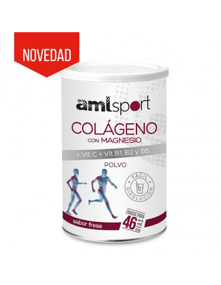 AML Sport - AMLSPORT 350 GRS. COLAGENO + MAGNESIO + VIT. C + VIT.B1.B2.B6 Sabor Fresa