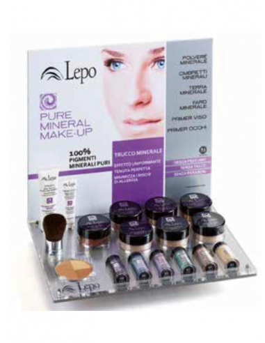 EXPOSITOR LEPO MINERL MAKE UP + TESTER