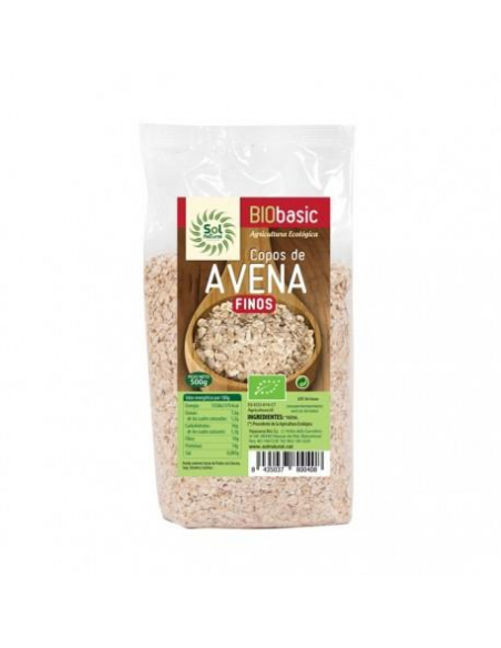 Sol Natural - COPOS DE AVENA FINOS SIN GLUTEN BIO 500 GRS.